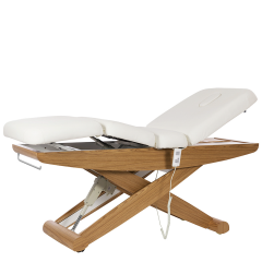 table de massage polyvalente en bois naturel