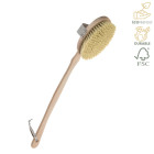 brosse corps en bois manche amovible